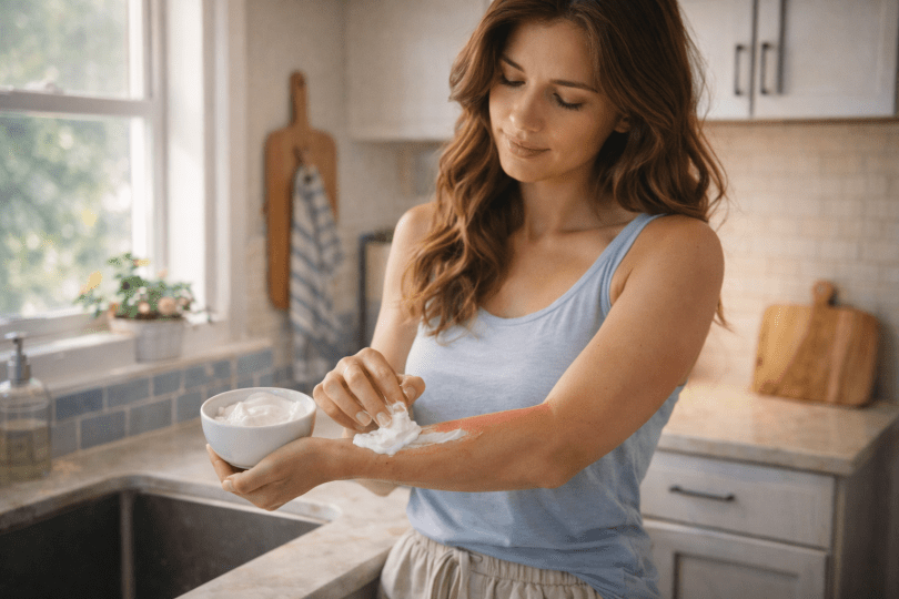 Soothing burns with yogurt